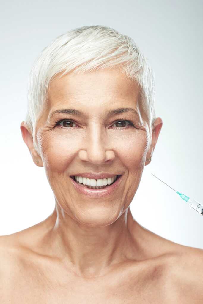 Sculptra® Woman receives cosmetic injection